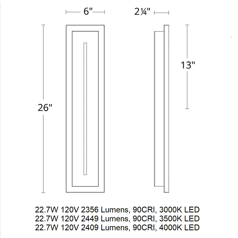Midnight LED Outdoor Wall Sconce
