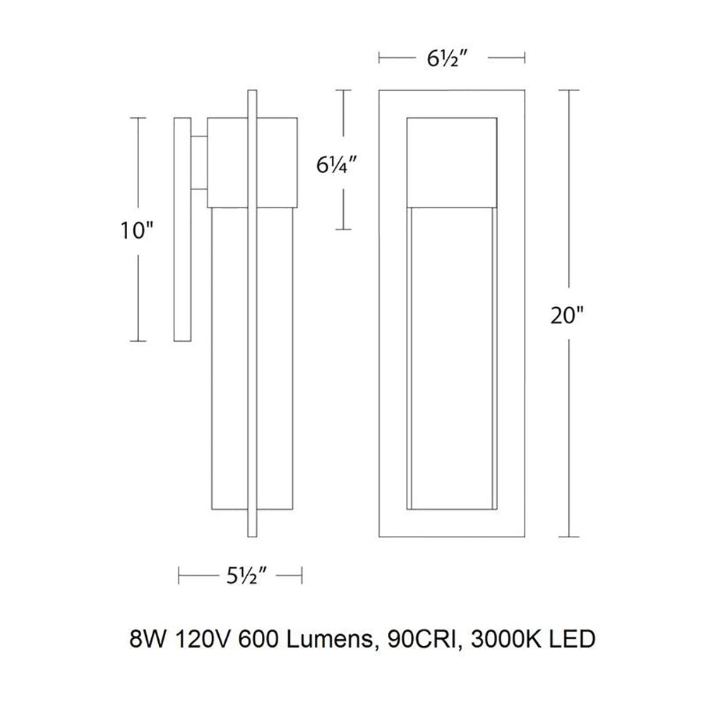 Mist LED Outdoor Wall Light