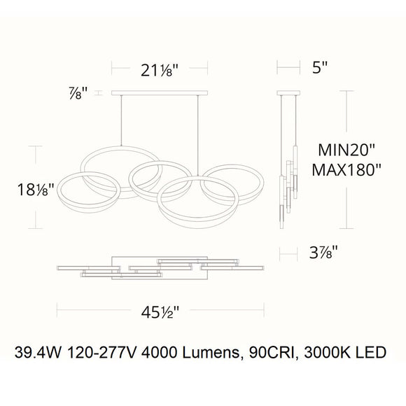 Orion LED Linear Pendant Light