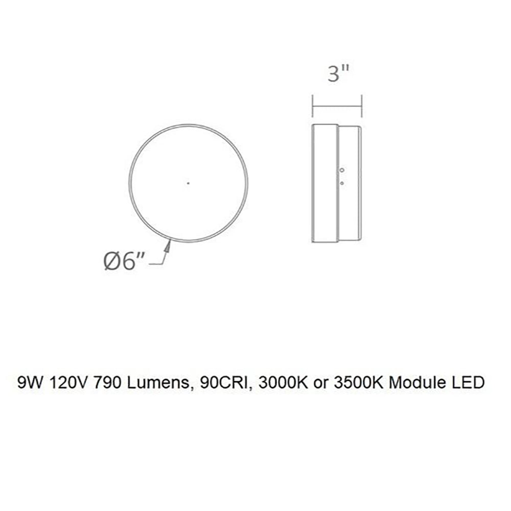 Pi LED Round Flush Mount