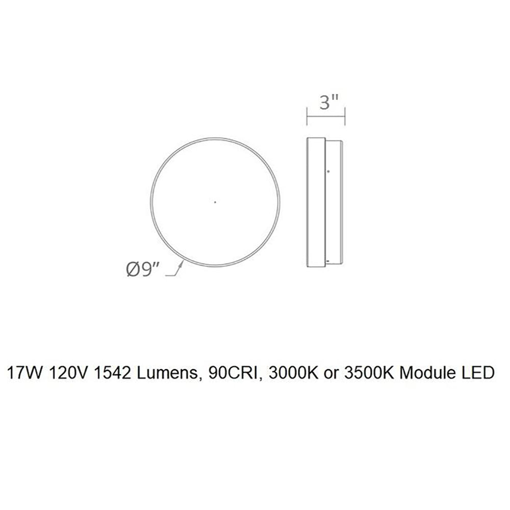 Pi LED Round Flush Mount