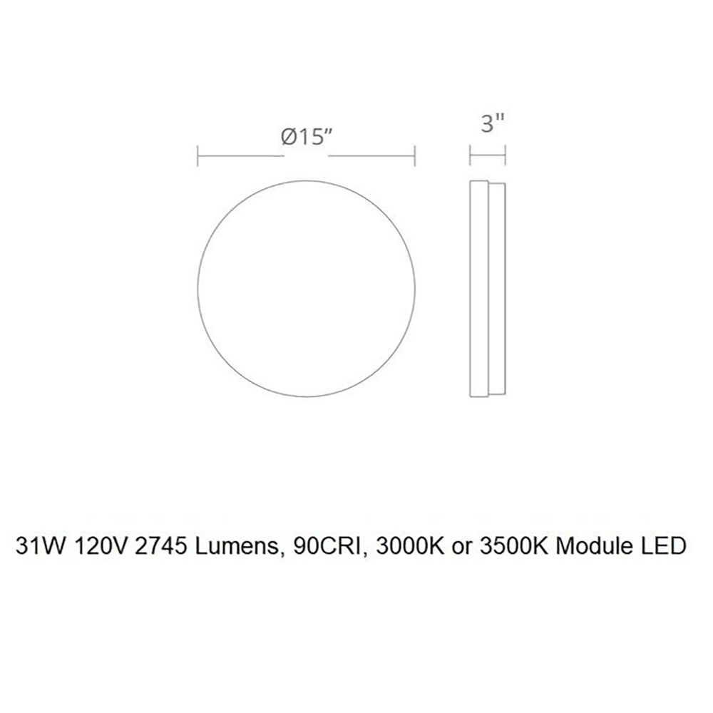 Pi LED Round Flush Mount