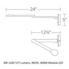 Reflex LED Swing Arm Light