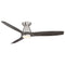 Skylark Indoor/Outdoor LED Flush Mount Ceiling Fan  option Brushed Nickel / Ebony