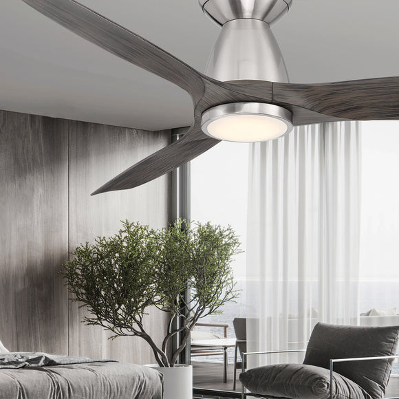 Skylark Indoor/Outdoor LED Flush Mount Ceiling Fan