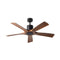 Aviator Indoor/Outdoor Ceiling Fan  option Matte Black / Distressed Koa