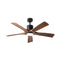 Aviator Indoor/Outdoor LED Ceiling Fan  option Matte Black / Distressed Koa