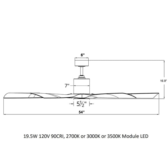 Aviator Indoor/Outdoor LED Ceiling Fan