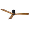 Aviator Flush Mount Smart Ceiling Fan  option Matte Black / Distressed Koa