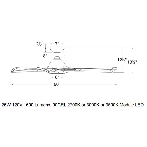 Woody Indoor/Outdoor LED Smart Ceiling Fan