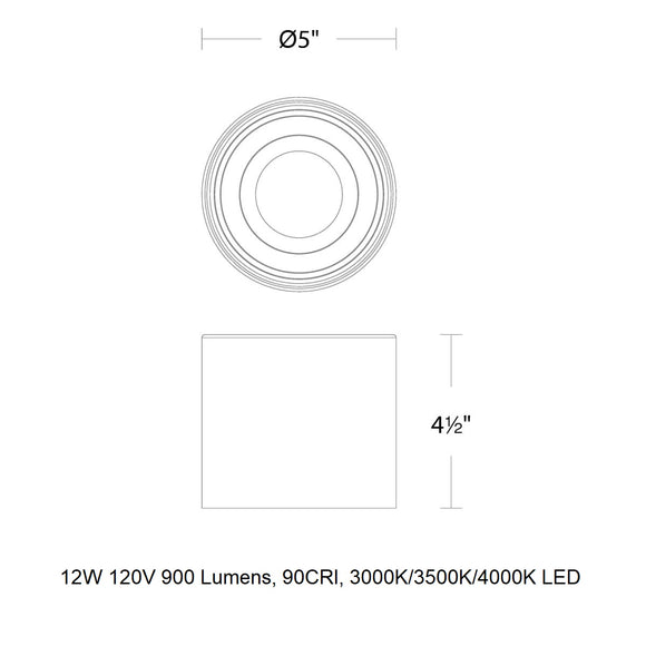 Squat LED Outdoor Flush Mount