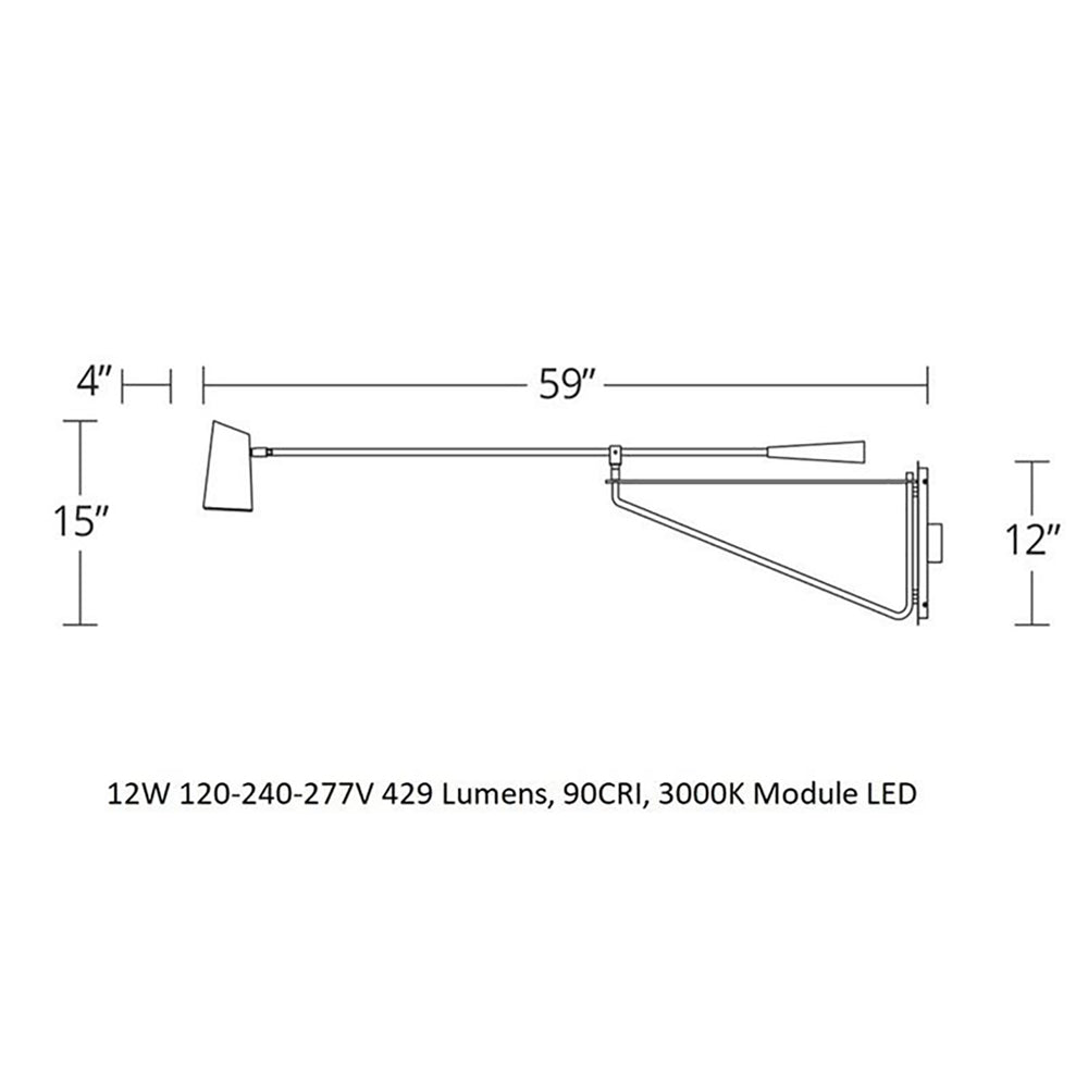 Stylus LED Swing Arm Light