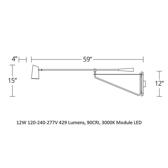 Stylus LED Swing Arm Light