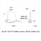 Tidal LED Linear Pendant Light