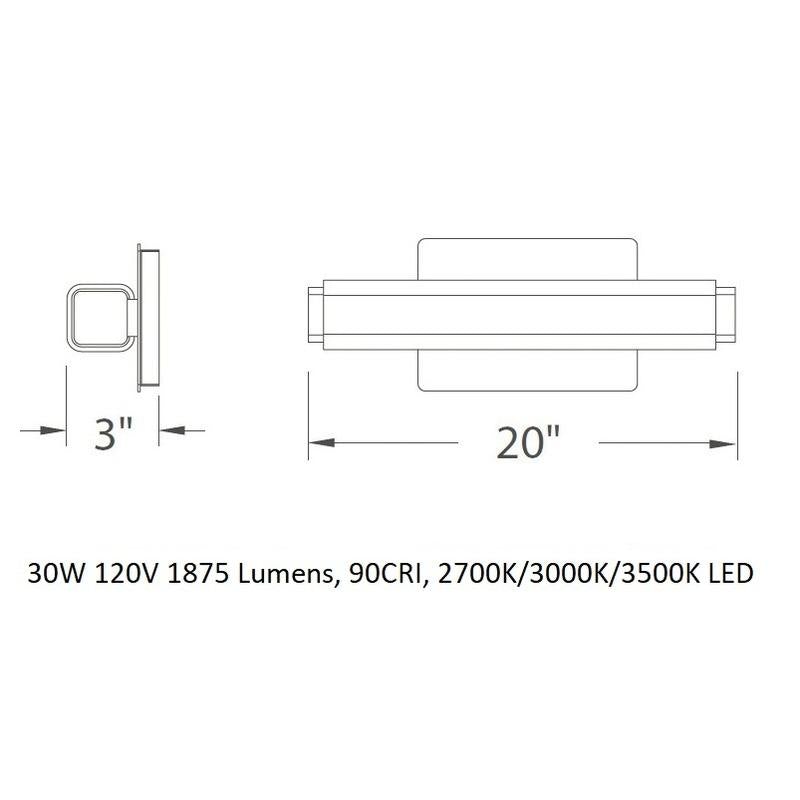 Vogue Bathroom Vanity Wall Light