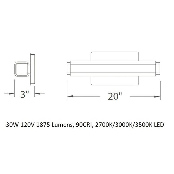 Vogue Bathroom Vanity Wall Light