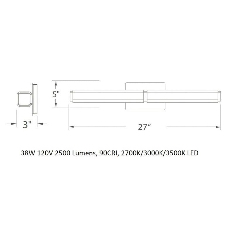 Vogue Bathroom Vanity Wall Light