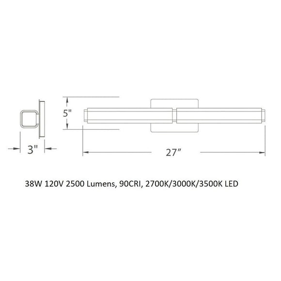 Vogue Bathroom Vanity Wall Light