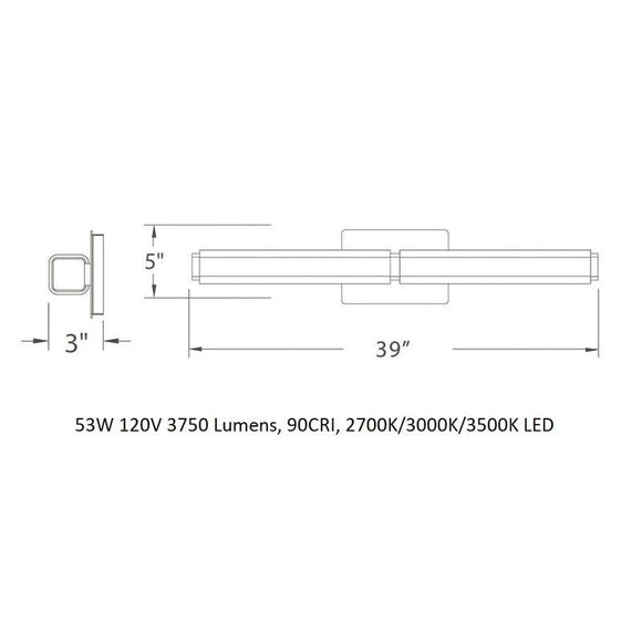 Vogue Bathroom Vanity Wall Light