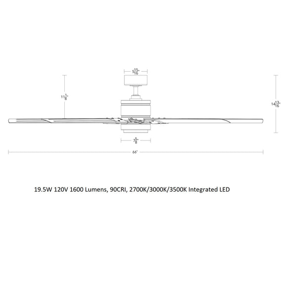 Wynd Mill Indoor/Outdoor LED Ceiling Fan