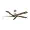Aspen Ceiling Fan  option Brushed Steel / Light Grey Weathered Oak