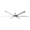 Loft Ceiling Fan  option Painted Brushed Steel