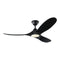 Maverick II LED Ceiling Fan  option Matte Black with Black