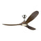 Maverick LED Ceiling Fan  option Brushed Steel with Dark Walnut