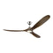 Maverick Max LED Ceiling Fan  option Brushed Steel with Dark Walnut