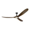 Maverick Max LED Ceiling Fan  option Matte Black with Dark Walnut