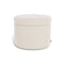 Round Storage Ottoman  option Cotton/Linen Beach