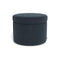 Round Storage Ottoman  option Heathered Deep Navy