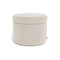 Round Storage Ottoman  option Heathered Dune