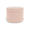 Round Storage Ottoman  option Heathered Petal Pink