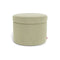 Round Storage Ottoman  option Heathered Sage Green
