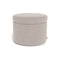 Round Storage Ottoman  option Heathered Sand
