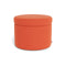 Round Storage Ottoman  option Microfiber Orange
