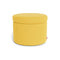 Round Storage Ottoman  option Microfiber Yellow