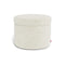 Round Storage Ottoman  option Sheepskin White