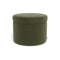 Round Storage Ottoman  option Velvet Moss Green