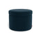 Round Storage Ottoman  option Velvet Navy