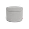 Round Storage Ottoman  option Weave Cloud Grey