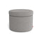 Round Storage Ottoman  option Wool Light Grey