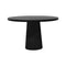 Container Round Dining Table  option Black Stained Oak Top/Black Base