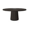 Container Round Dining Table with Bodhi Base  option Grey Stained Oak Top/Black Base/Grey Bohdi Base Cover