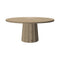 Container Round Dining Table with Bodhi Base  option White Wash Stained Oak/Black Base/White Wash Bohdi Base Cover
