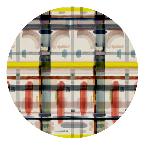 Corinthian Check Round Rug