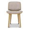Nut Dining Chair  option White Wash / Blushing Sloth Melange Mohair