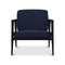Zio Lounge Chair  option Black / Calligraphy Bird Jacquard Blue