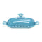 Anna Butter Dish  option Georgia Blue